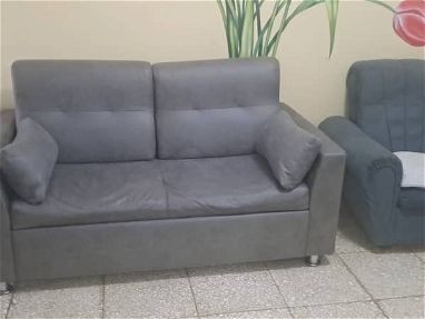Vendo sofa-cama de color gris. Poco uso. - Img 66159499