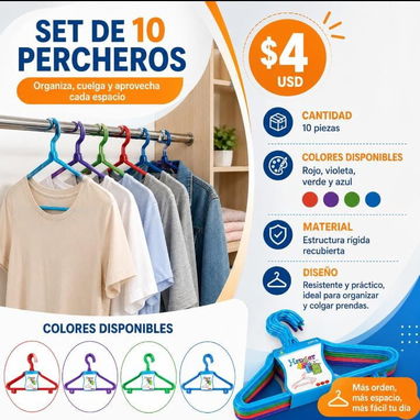 Cesto para ropa y percheros - 3/4