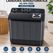 *Lavadora Semiautomática MILEXUS 7kg color negro* - Precio 200USD - Con transporte - Garantía 1 mes - Img 57152808