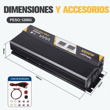 🔸 Convertidor de corriente 🔸 3500 W 🔸 Onda Pura 💲 95 usd - Img 119729312