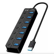 Regleta/Hub 7 puertos USB 3.0 sin transformador nuevo acepto transferencia o cup - Img 56839331