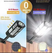 Lámpara solar LED de 30000 LM/ control remoto/ sensor de movimiento - Img 50220870