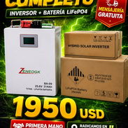 ⚡🔋 ¡OFERTA IMPACTANTE! KIT SOLAR ZENEOGK COMPLETO 🔋⚡ 💥 Solo $1,950 USD 💥 ✅ Inversor Híbrido 3.6kW ✅ Batería LiFePO - Img 55840936