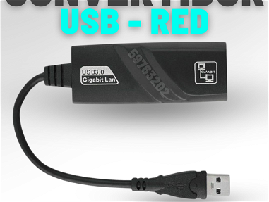 Adaptador USB a RED. Adaptador USB - RED. USB a RJ45. Convertidor USB a RED * Convertidor a RED - Img main-image