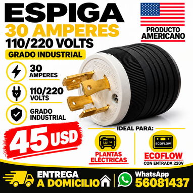 Espigas 30/50 Ampere de grado industrial - 5/7