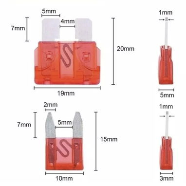 FUSIBLE PARA AUTOS Y MOTOS DE DIFERENTES AMPERAJES. modelo antiguo y moderno - 2/3