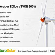 Generador Eólico VEVOR 500W 12V - Img 57446166