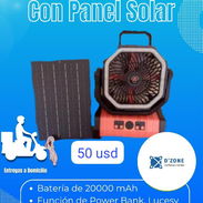 💠Ventilador Recargable F6 💠Batería de Litio 20000 mAh 💠4 velocidades(hasta 60 horas de aire) 💠Luz led con 3 modos(72 - Img 55209617