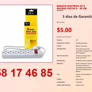 REGLETA ELECTRICA Q7 6 SALIDAS 110/120 V - 85 CM - Img 54825036