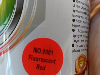Spray premium color fosforescente Rojo fosforescente 450 ml - Img 60448620