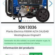 Planta eléctrica de 9500 w gasolina, se puede adaptar a gas - Img 56776422