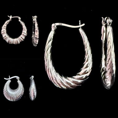 Aretes de plata sencilla - 6/10