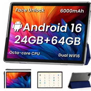 Tablet Android TUOHAITIME de 10.1 pulgadas con WiFi 6, 24 GB RAM y Kids Space Android 16 Tablet - Img 56694346