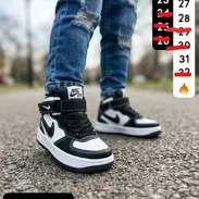 TENIS PARA NIÑ@S*BOTICAS NIKE FORCE ONE NEGRO DETALLES BLANCOS*😎 - Img 56987164