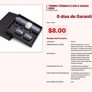 TERMO TÉRMICO CON 3 VASOS GRIS VPT#-0330 - Img 55244345