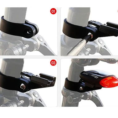 Luz trasera Bicicleta solar les roja - Img 126068516