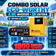 Combo solar eco-worthy 3.5k inversor +5k batería, yoaemily 💯 - Img 58052977