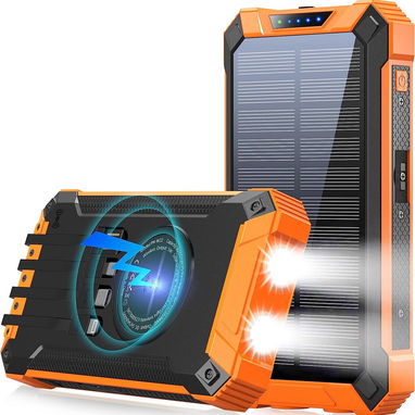 ‼️Cargador portátil de 38800mah con panel solar/carga inalámbrica...53317139‼️ - Img 117302905