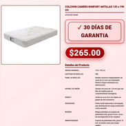 COLCHON CAMERO KONFORT ANTILLAS 135 x 190 cm . - Img 57881402