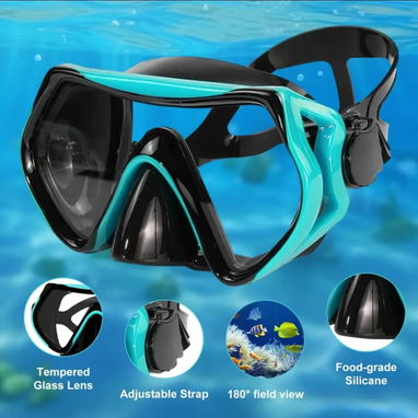 Set de buceo de marco rojo, cristal templado - Img 120674880