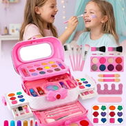Set de Cosméticos Maquillaje Niña Esmalte de Uñas Maleta de Juguete Regalo de Cumpleaños para Actuaciones. - Img 55770218