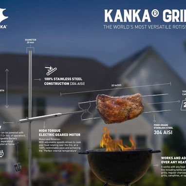 Asador portátil Kanka Grill para la playa, piscina, patio + Accesorios ( Incluidos 🎁) - Img 117602163
