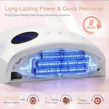 LÁMPARA UV/ LED PROFESIONAL RECARGABLES 168w - 2/7