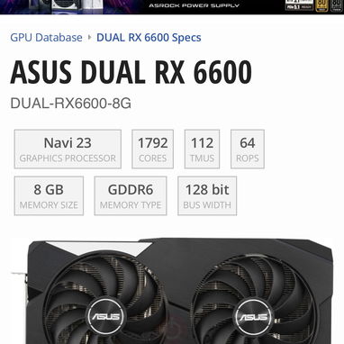 Vendo RX6600 8GB Asus Dual - Img 127910067