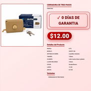 CERRADURA DE TRES PASOS . - Img 57893221