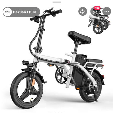 Bicicleta eléctrica A1. Batería de 48V extraíble. Velocidad hasta 20 MPH - Img 121571370
