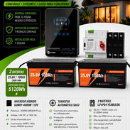 Inversor SUMRY 4000W*💡 *110V*🔌 🔋*2x bat de 25.6V 100 Ah*🔋 *Transfer SACO*🔄 - Img 57334050