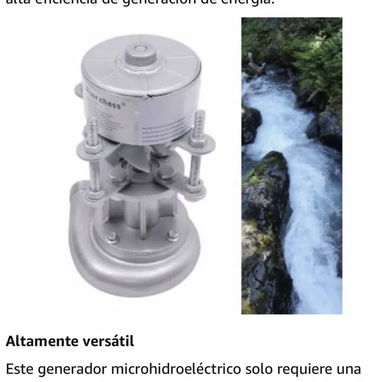 COMBO INVERSOR DE 5-KILOS + HIDROGENERADOR PORTÁTIL 0.5 gal/s - ENERGÍA GRATIS PARA EN SU CASA (55108123) - 7/10