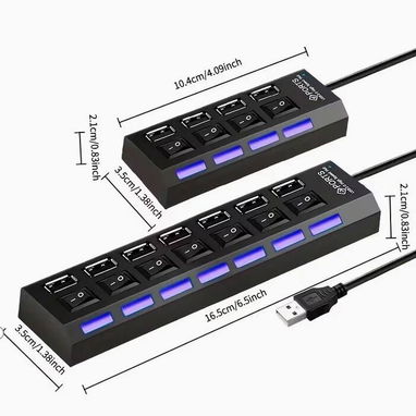 Hub USB 3.0 – 7 Puertos con Switch | videojuegoshabana.com - Img 122583625
