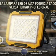 Lámpara recargable y solar con 3 paneles y baterías de litio 18650 de fácil recambio y acceso. Powerbank incorporado3x1 - Img 55737540
