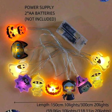 ‼️Luces de pila‼️ 2 pilas AA(no incluidad) Miden 1.50M $15 USD Halloween  navidad se encargan 1 día antes y solo mensaj - 2/2