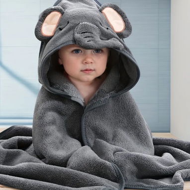 Toalla de baño con gorro de microfibra súper absorbente para bebé 3000 cup - 7/7