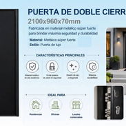 🚧 Puerta de Doble Cierre 📐 Medidas: 2100 x 960 x 70 mm 🏗️ Material: Metálica súper fuerte Estilo: Puerta de lujo 🚧 - Img 57693413