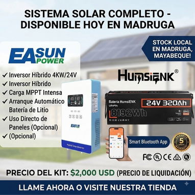 Inversor 450/ Bateria 24 320am, 12v 100amp - 4/5