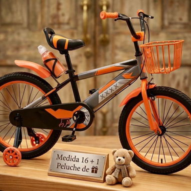 Bicicletas medida 16 nuevas en su caja con un peluche de regalo para niños  de 4 a 8 años de varios colores - Img 124503401