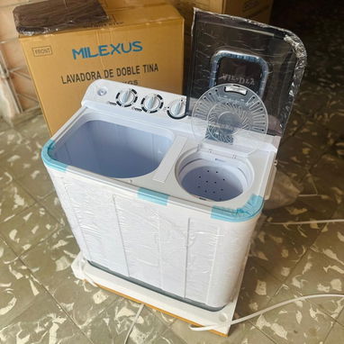 LAVADORA SEMIAUTOMÁTICA MILEXUS 7KG, ENTREGA DE FACTURA A SU NOMBRE. VARIEDAD DE ELECTRODOMÉSTICOS, TECNOLOGÍA, ETC - Img 116032795