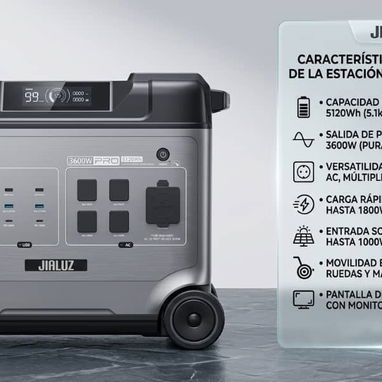 ​🔋 ¡Dile adiós a los apagones! ⚡ ​Estación de Energía JIALUZ Pro P5000 (3600W / 5120Wh) ​📦 NUEVAS Y SELLADAS EN CAJA - 2/2