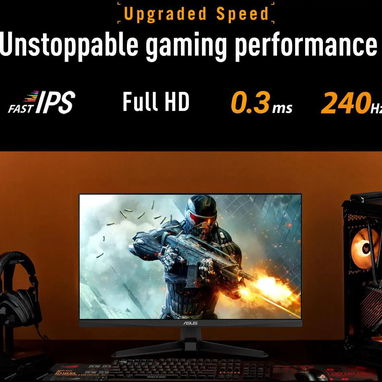 Monitor gaming ASUS TUF Gaming de 24 pulgadas (23,8" visibles), Full HD 1080p, 240 Hz, IPS ☎️52815418 - Img 123391244