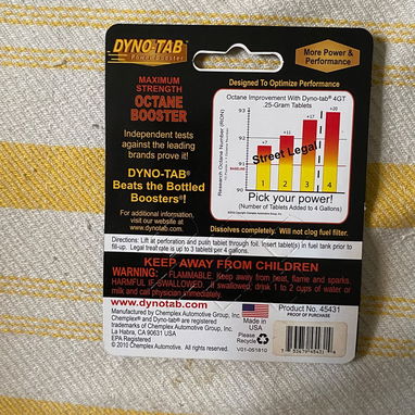 Pastillas para subir octanaje de la gasolina - 2/2