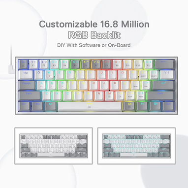 Red Dragon K617 FIZZ | Teclado Mecánico 60% | - 2/8