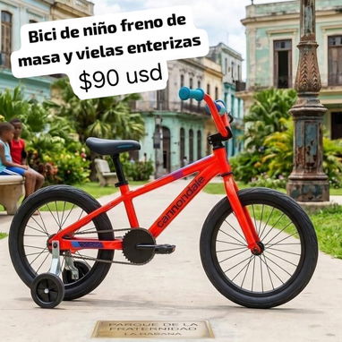 Bicicleta Cannondale de niño 16" con gomas de pista y freno de masa - 2/2