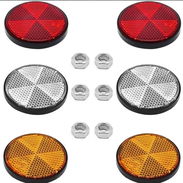 Par de Círculo Reflector para moto (Azul, Rojo, Amarillo y Plateado) - Img 55278753