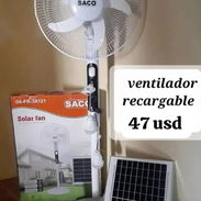 Ventilador recargable saco con panel solar y 2 bombillos LED garantía 15 días damos factura - Img 55279955