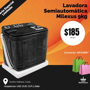 Lavadora Milexus Semiautomática de 9kg Versión Negra - Img 55964498