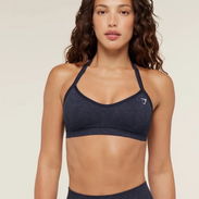 Gymshark Adapt Fleck Sports Bra en tono Heavy Blue/Iron Blue Talla L - Img 58317995
