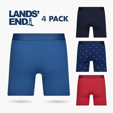 CALZONCILLOS LAND END PAQUETE 4 BOXER ORIGINALES - 7/10